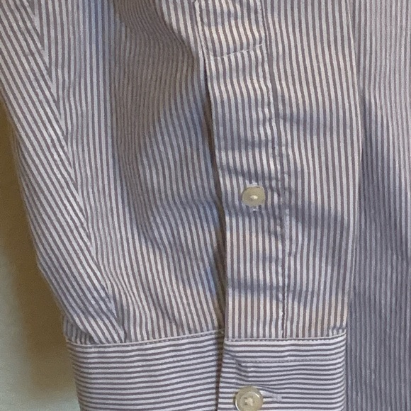 BANANA REPUBLIC Mens XL NON-IRON TAILORED SLIM FIT Gray BUTTON DOWN SHIRT - Picture 5 of 7